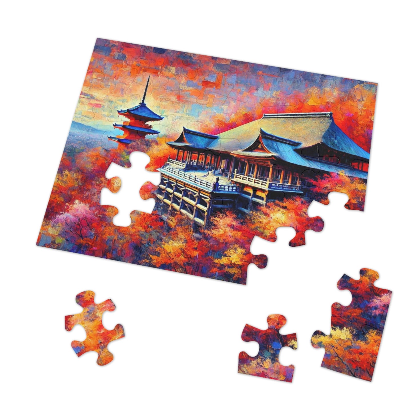 Kiyomizu Temple: Autumn's Painted Symphony