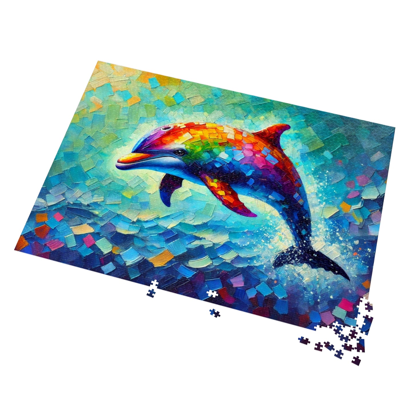 Rainbow Wave: The Joyful Leap of the Dolphin