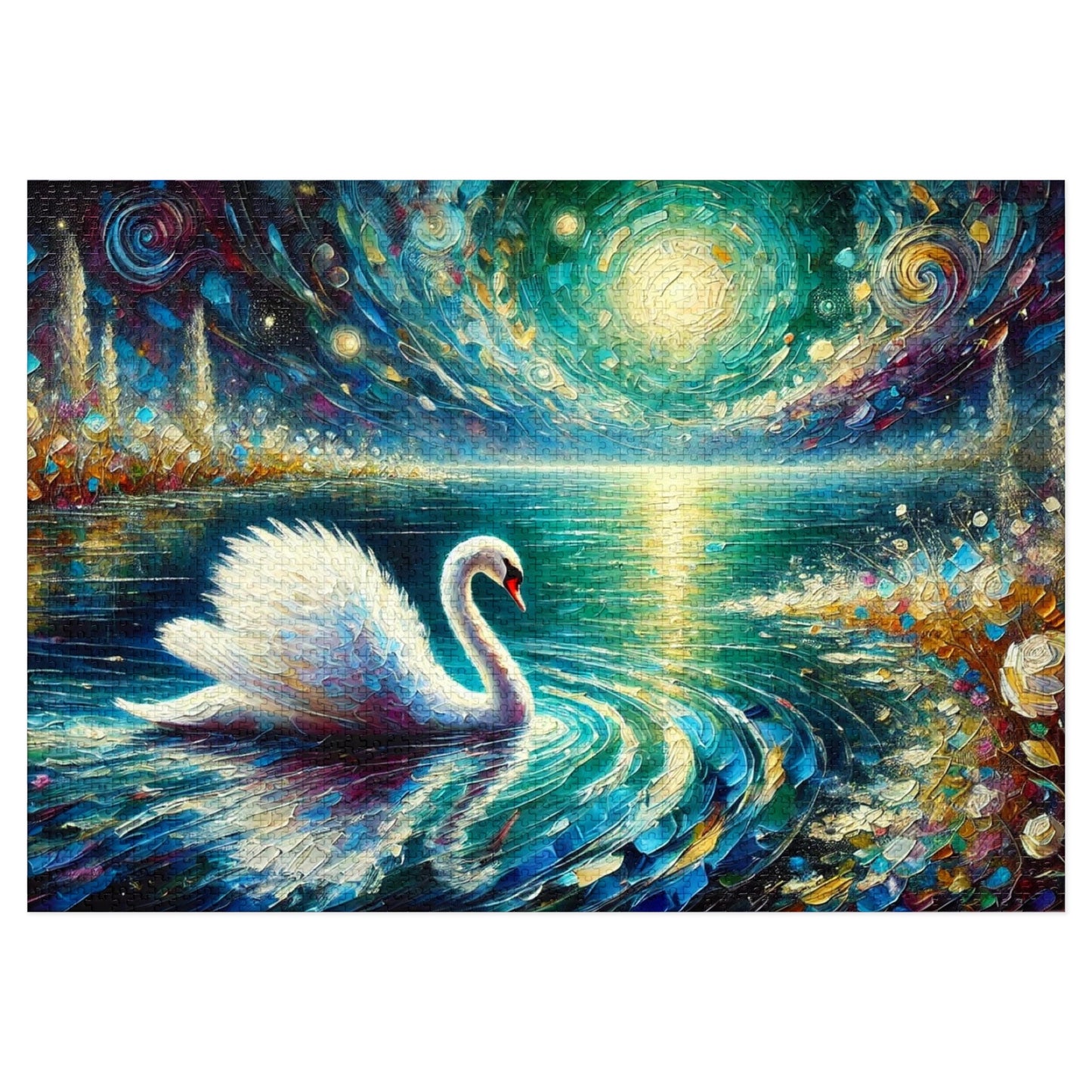Moonlit Waters: The Grace of the Swan