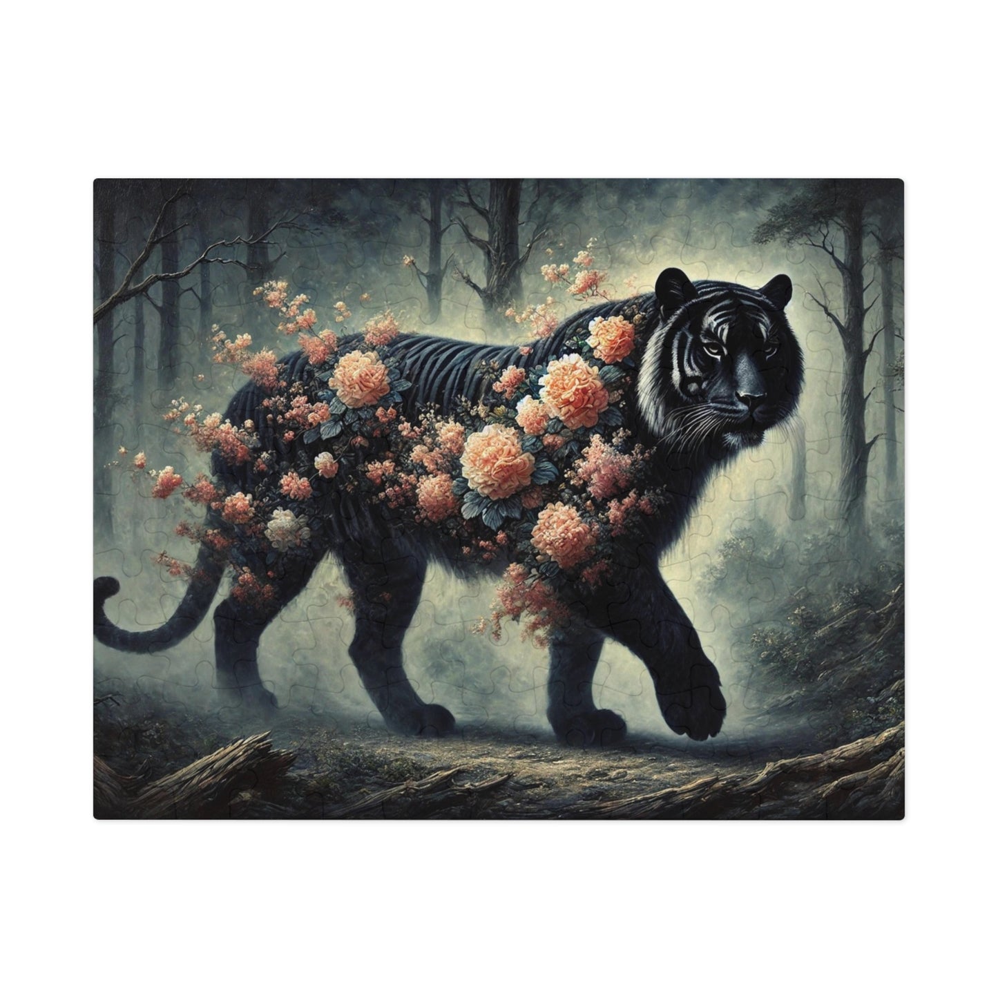 The Floral Tiger: Blossoms in the Shadows