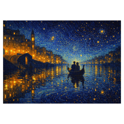 Star-Swirled Gondola: Night on the Golden Canal