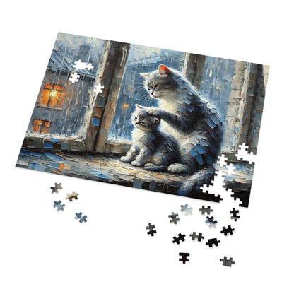 Rain Window Cat Duet