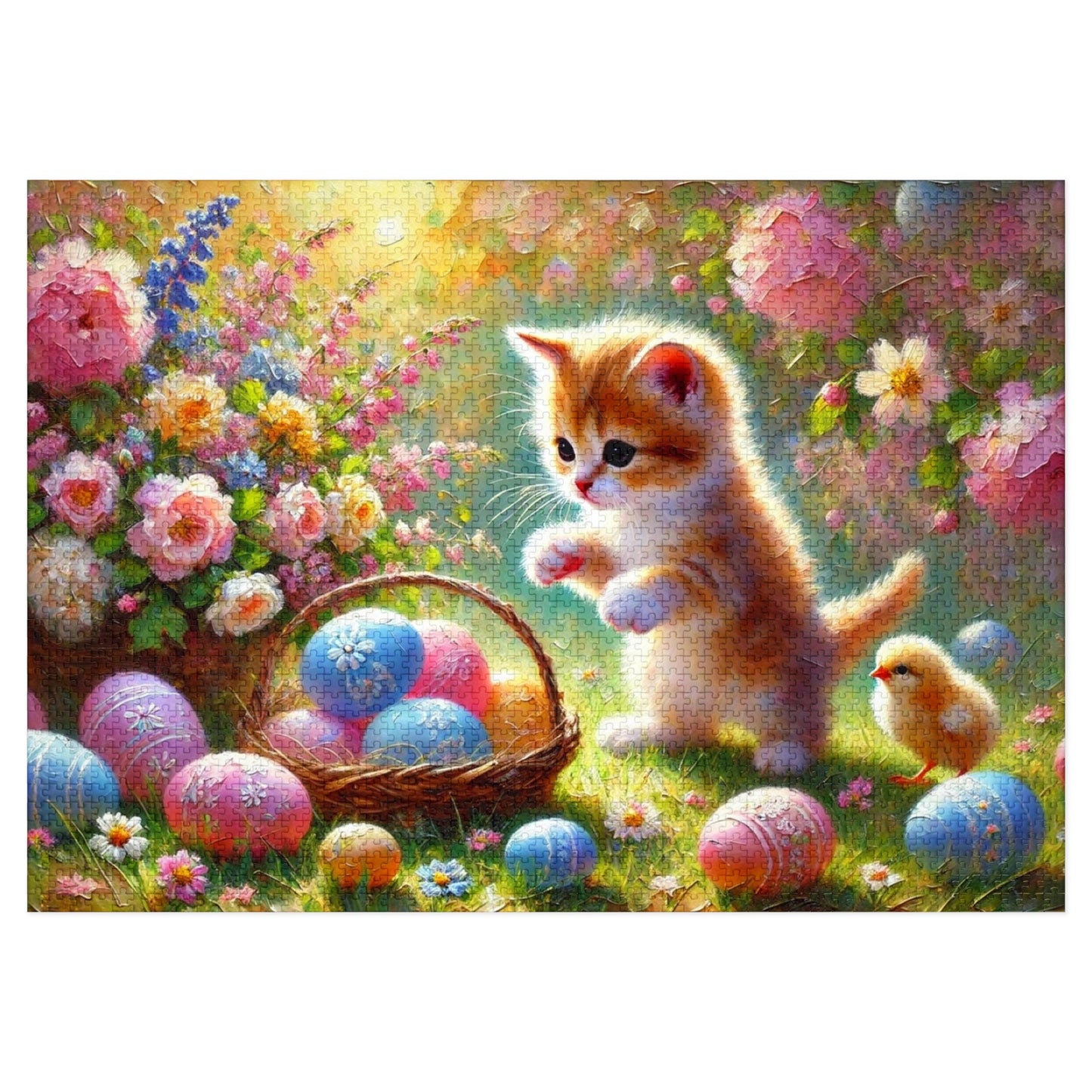 Sunlit Easter: A Furry and Feathery Friendship