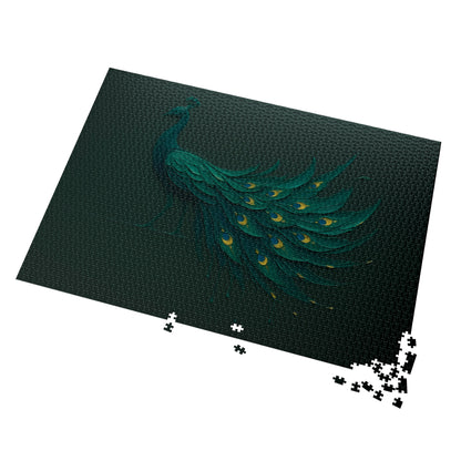 Peacock in Motion — Emerald Drip
