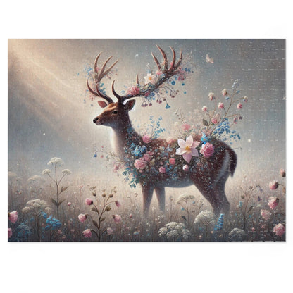 Mystical Deer: A Floral Dream in the Woods
