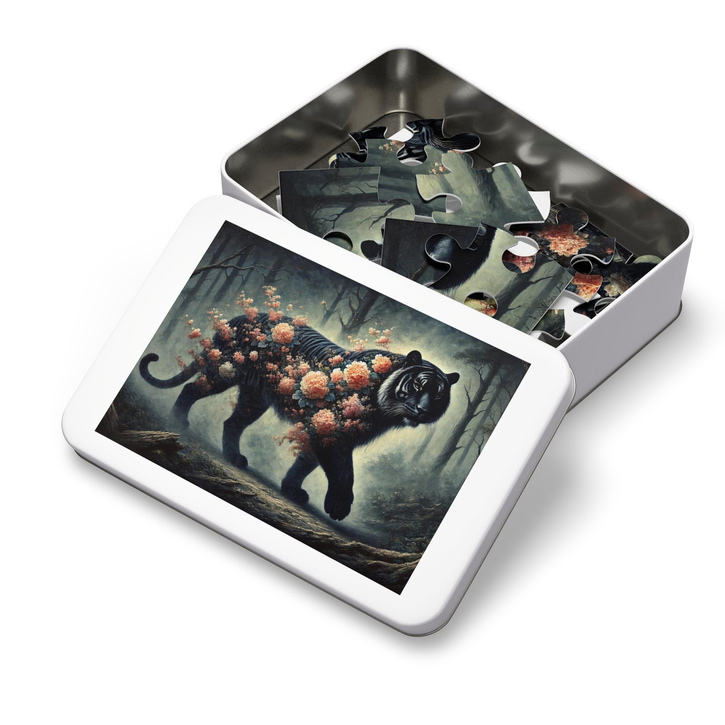 The Floral Tiger: Blossoms in the Shadows