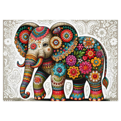 The Floral Elephant: A Symphony of Colors