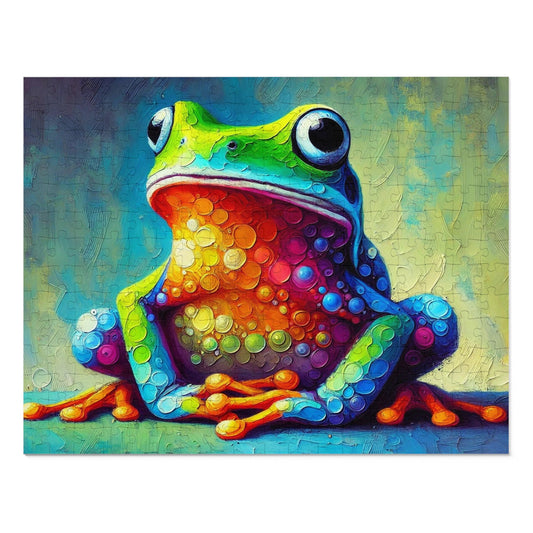 Rainbow Tree Frog: A Bubble Symphony