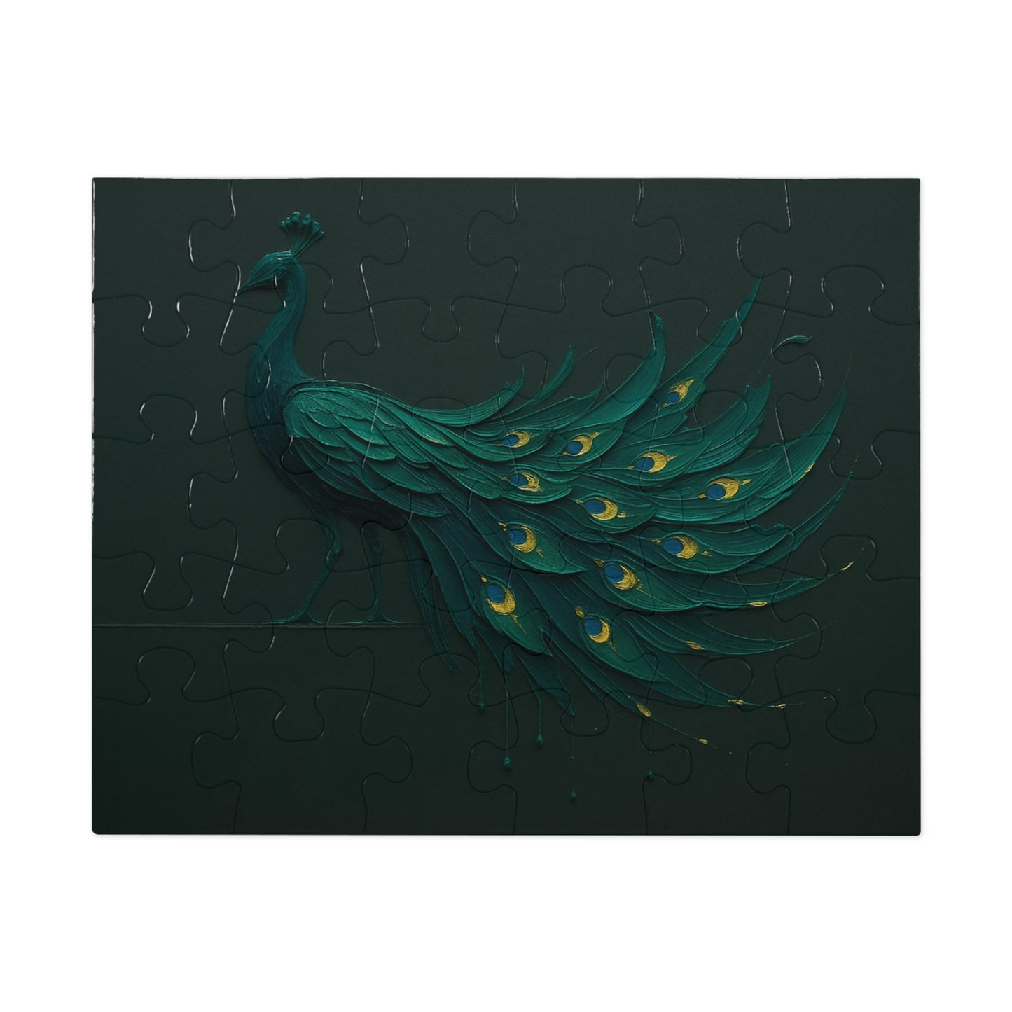 Peacock in Motion — Emerald Drip