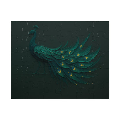 Peacock in Motion — Emerald Drip