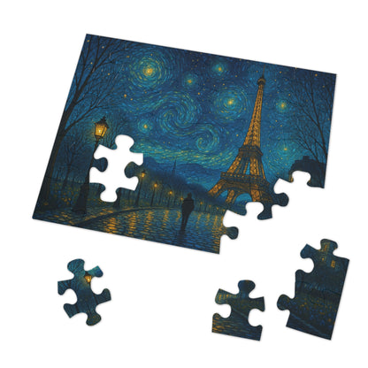 Starry Night Over the Eiffel Tower: A Parisian Dream