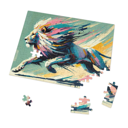 Majestic Momentum: The Racing Lion