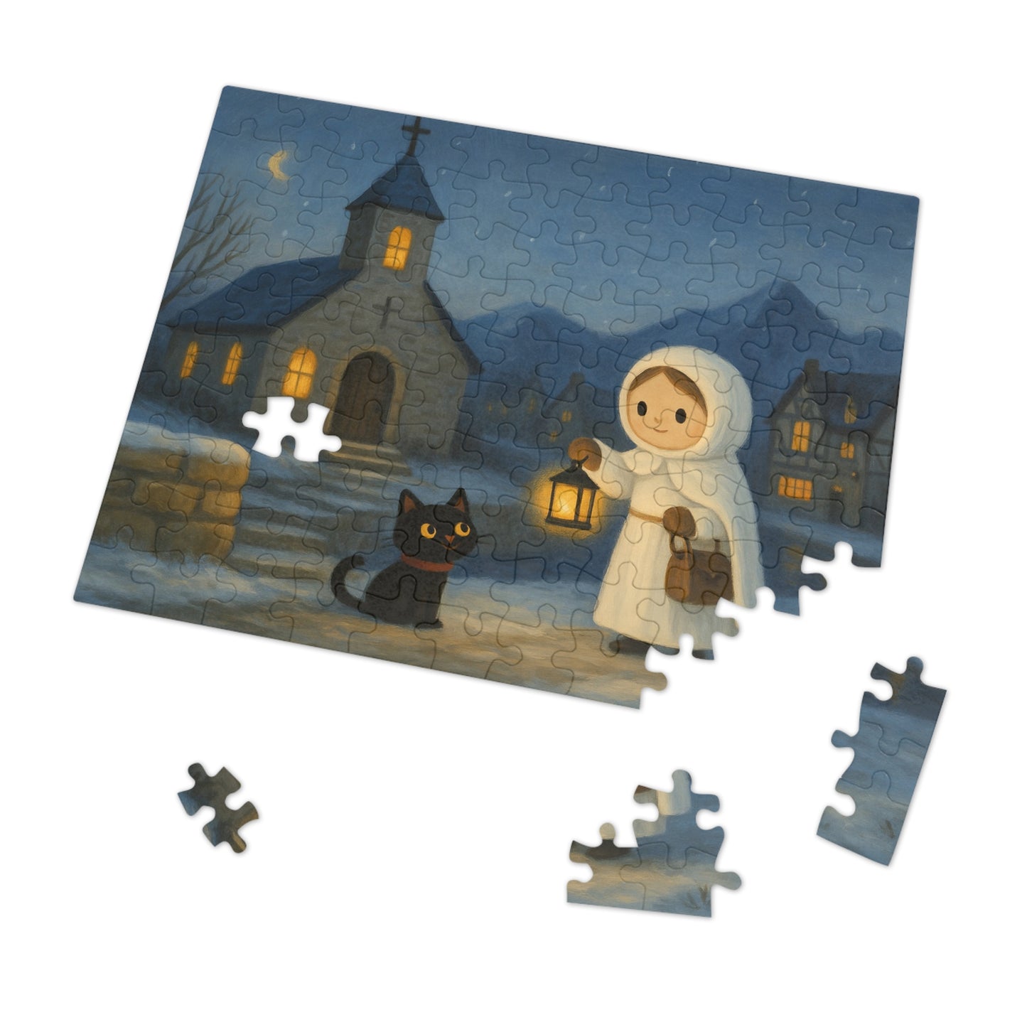 Little Black Cat Journeys: A Winter Chapel Tale
