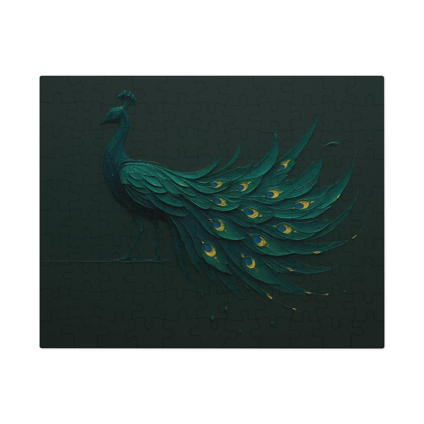 Peacock in Motion — Emerald Drip