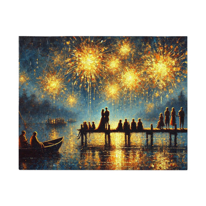 Silent Fireworks: A Nocturne by the Lake