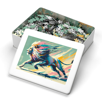 Majestic Momentum: The Racing Lion