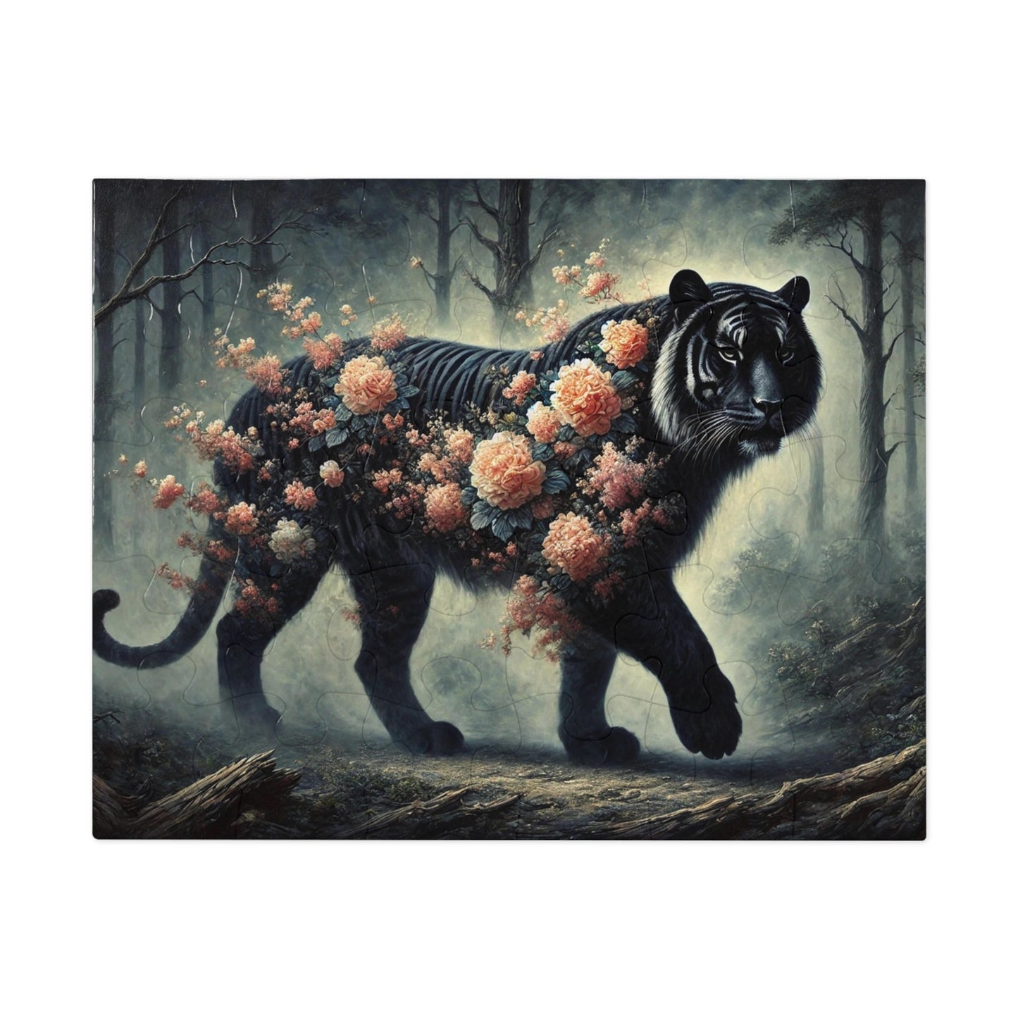 The Floral Tiger: Blossoms in the Shadows