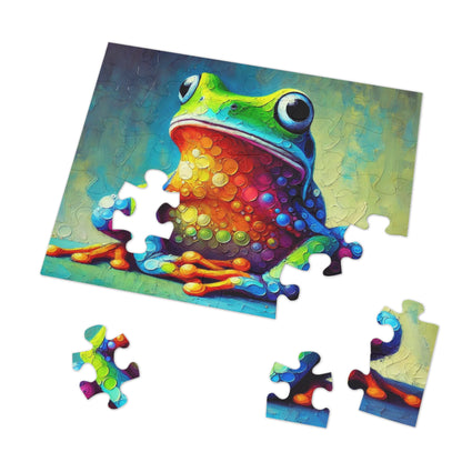 Rainbow Tree Frog: A Bubble Symphony