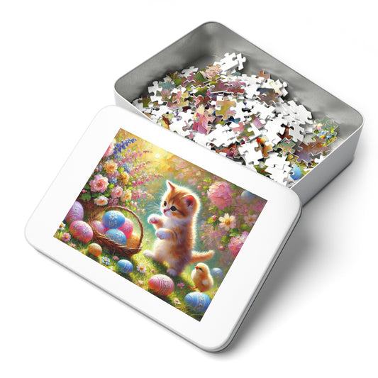 Sunlit Easter: A Furry and Feathery Friendship