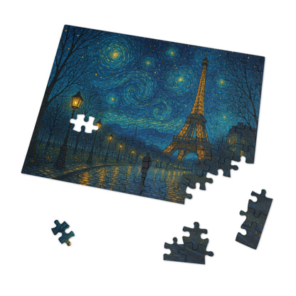 Starry Night Over the Eiffel Tower: A Parisian Dream