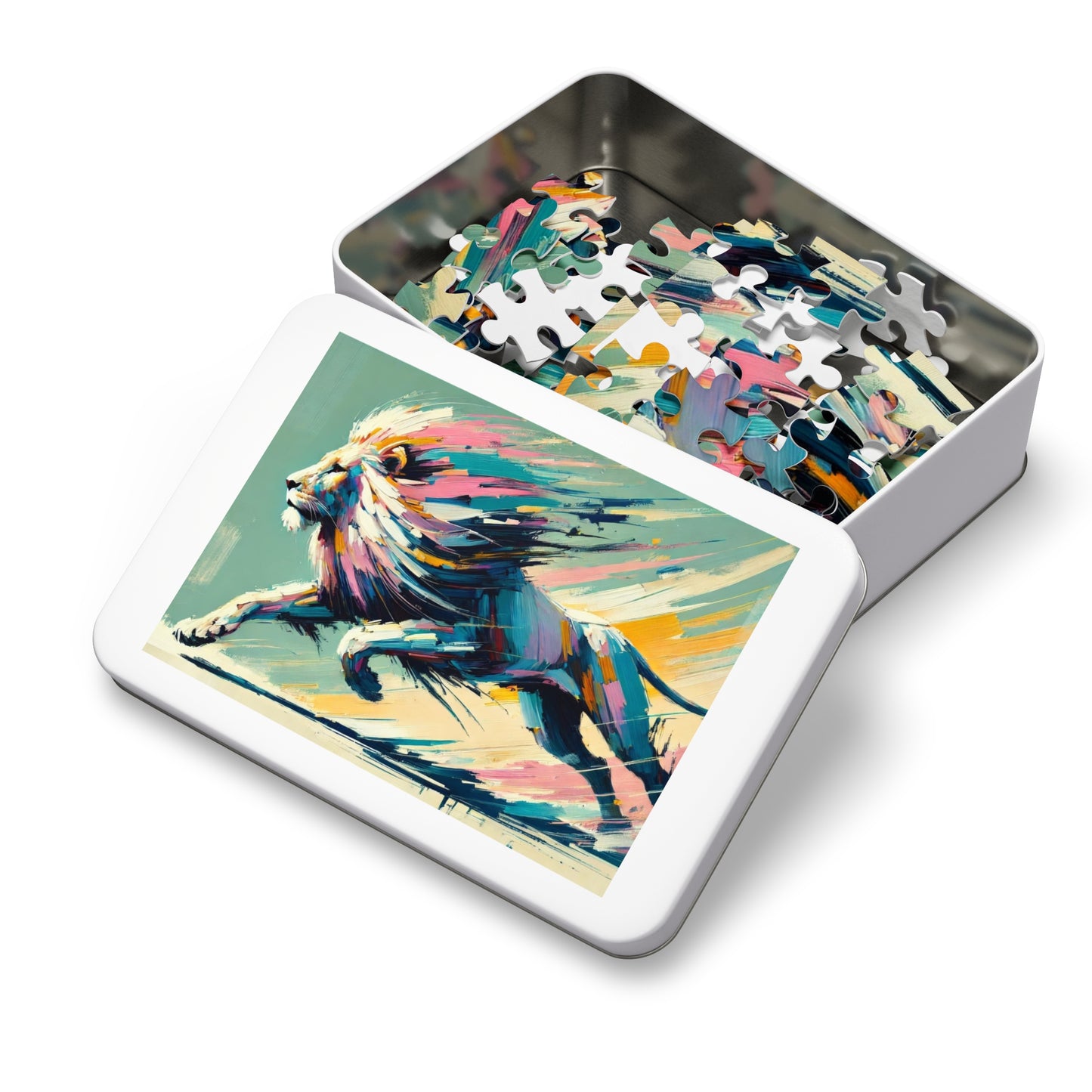 Majestic Momentum: The Racing Lion