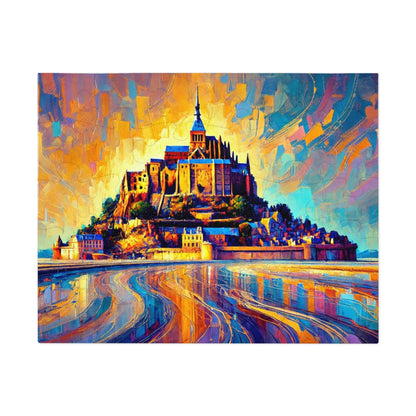 Golden Reflections: The Majesty of Mont Saint-Michel