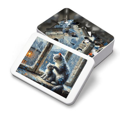 Rain Window Cat Duet