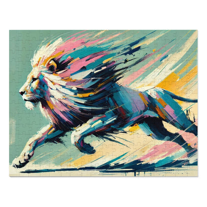 Majestic Momentum: The Racing Lion