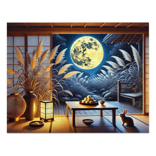 Moonlit Reverence: A Juugoya Night in Autumn Silence