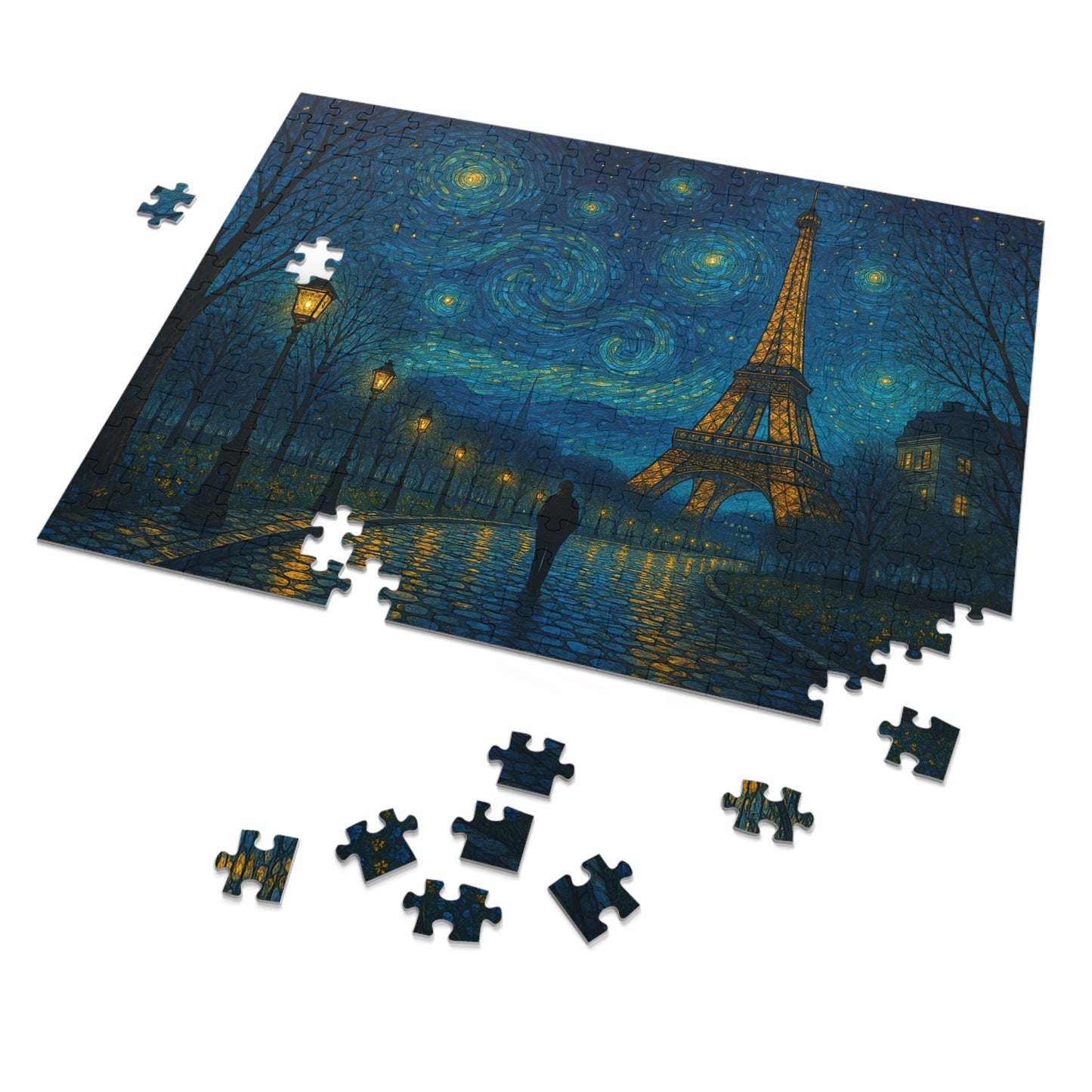 Starry Night Over the Eiffel Tower: A Parisian Dream
