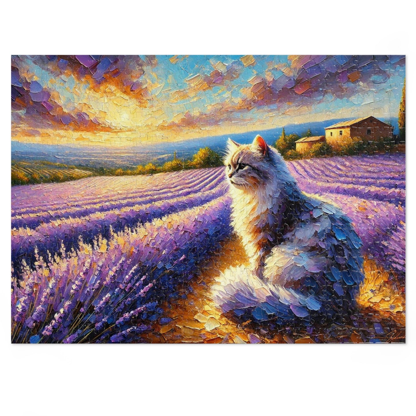 A Cat Among the Lavender Fields in Provence