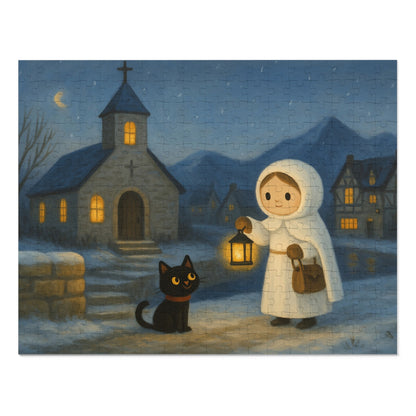 Little Black Cat Journeys: A Winter Chapel Tale