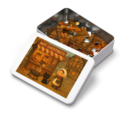 Little Black Cat Journeys: Chestnuts on the Square