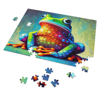 Rainbow Tree Frog: A Bubble Symphony