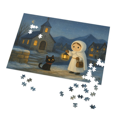 Little Black Cat Journeys: A Winter Chapel Tale