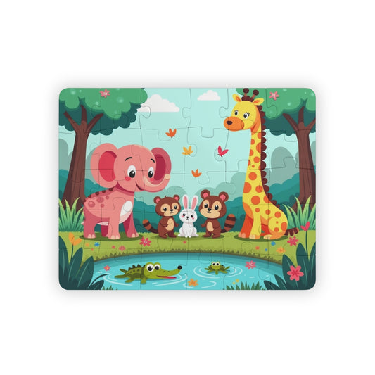 Forest Friends by the Pond: A Joyful Puzzle Adventure for Young Minds