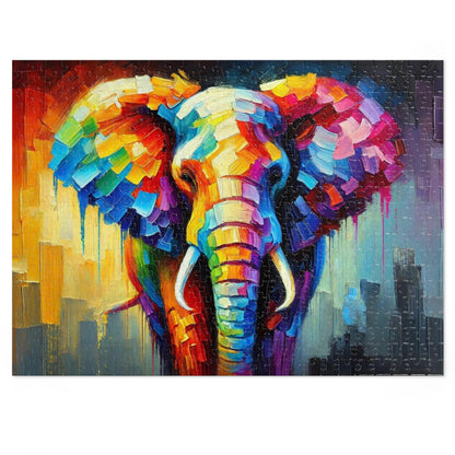 Rainbow Elephant: A Palette Knife Portrait