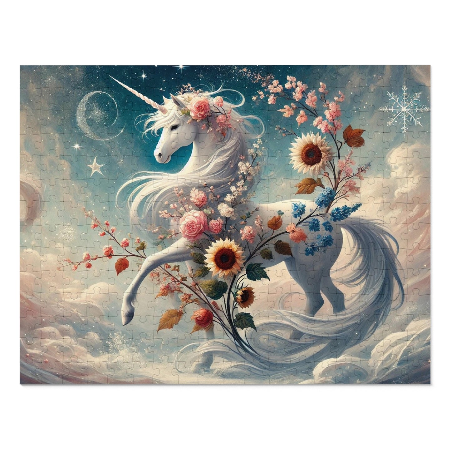 Moonlit Unicorn: A Celestial Dance Through the Seasons