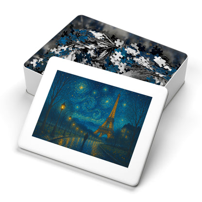 Starry Night Over the Eiffel Tower: A Parisian Dream
