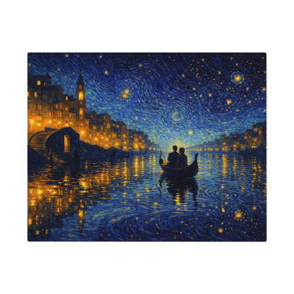 Star-Swirled Gondola: Night on the Golden Canal