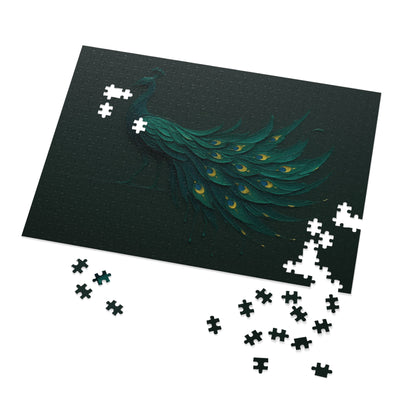Peacock in Motion — Emerald Drip