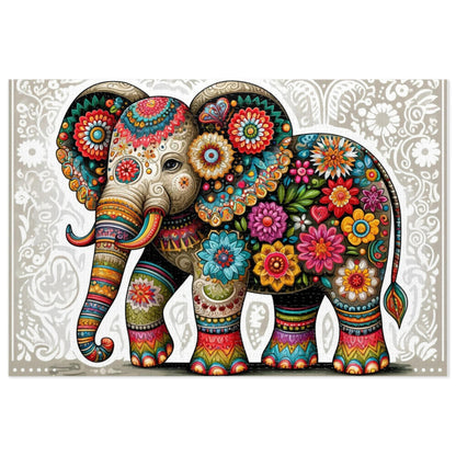 The Floral Elephant: A Symphony of Colors