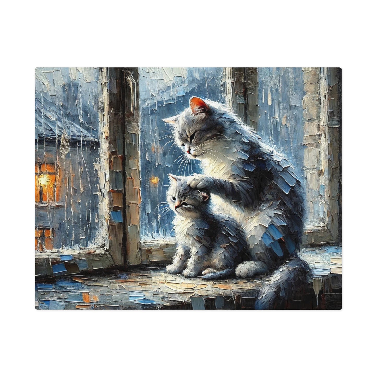 Rain Window Cat Duet