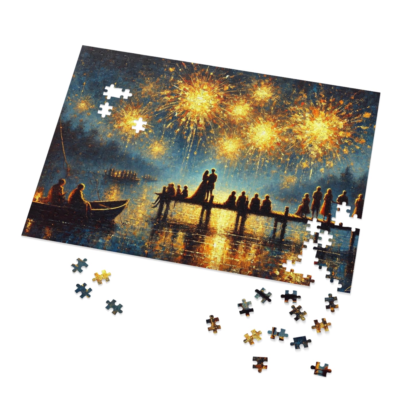 Silent Fireworks: A Nocturne by the Lake