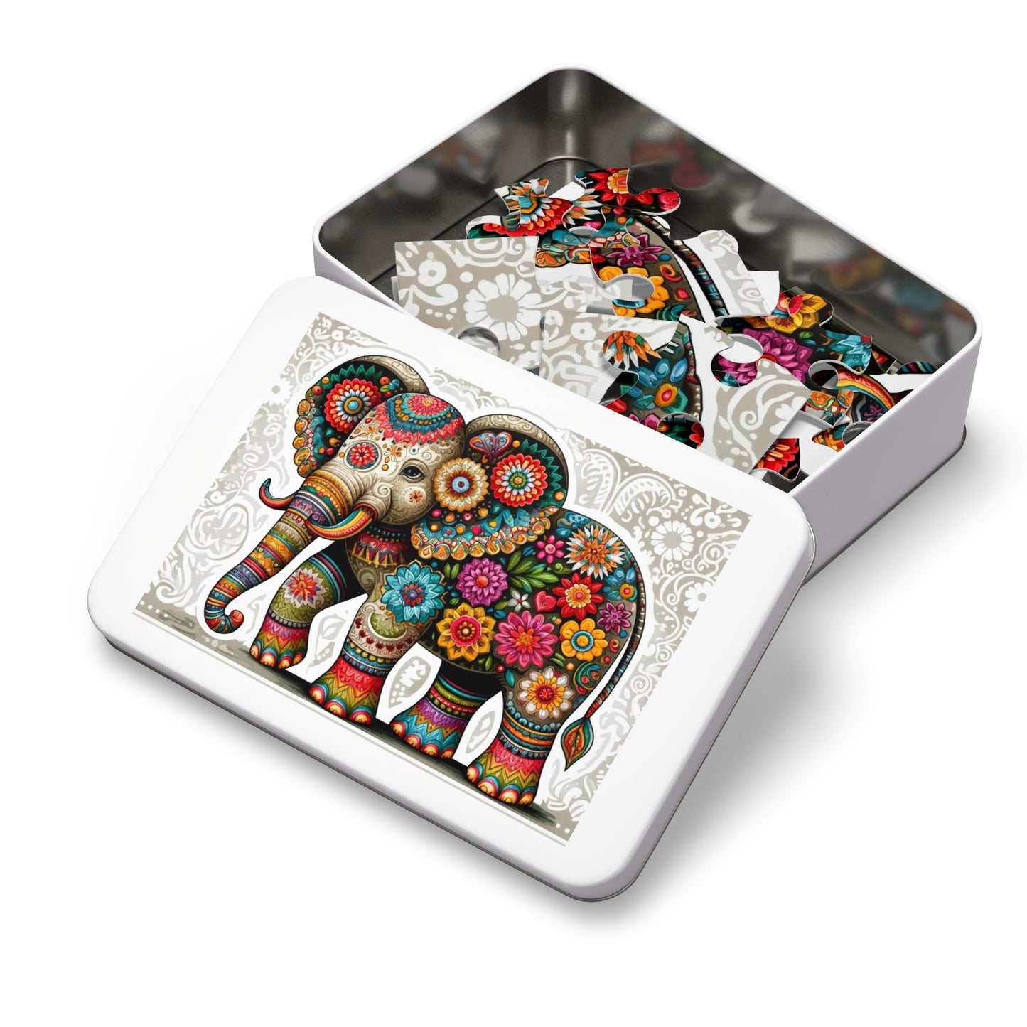 The Floral Elephant: A Symphony of Colors