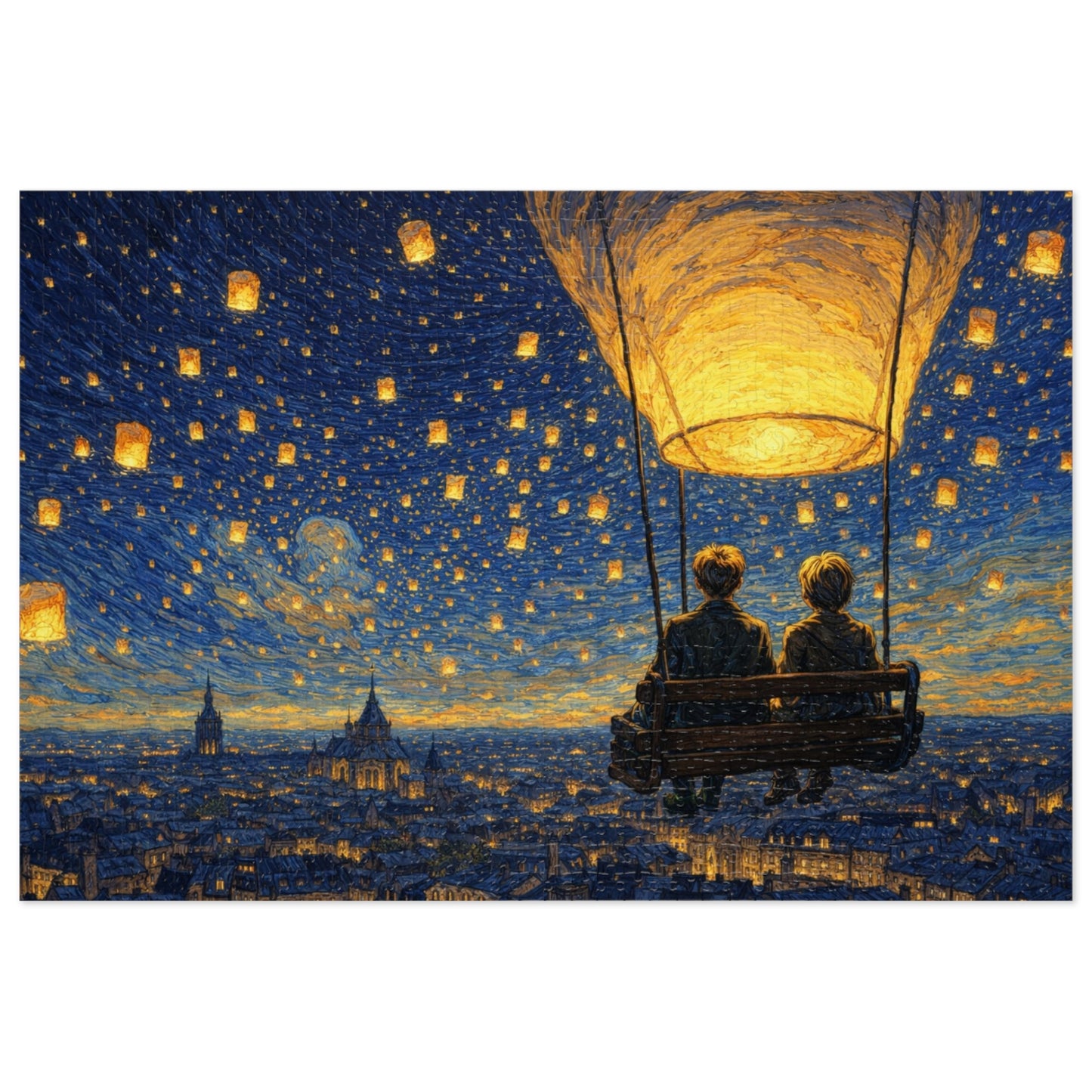 Lantern Sky Serenade: A Quiet Ride for Two