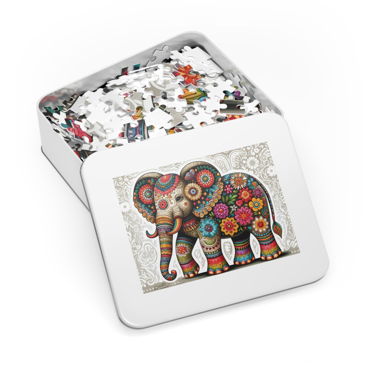 The Floral Elephant: A Symphony of Colors