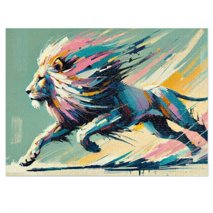 Majestic Momentum: The Racing Lion