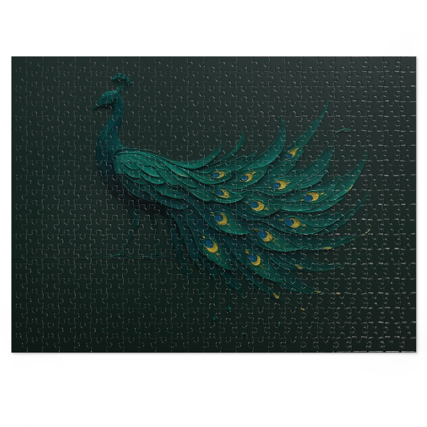 Peacock in Motion — Emerald Drip