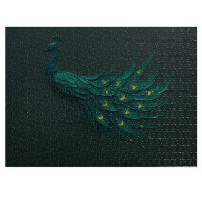 Peacock in Motion — Emerald Drip